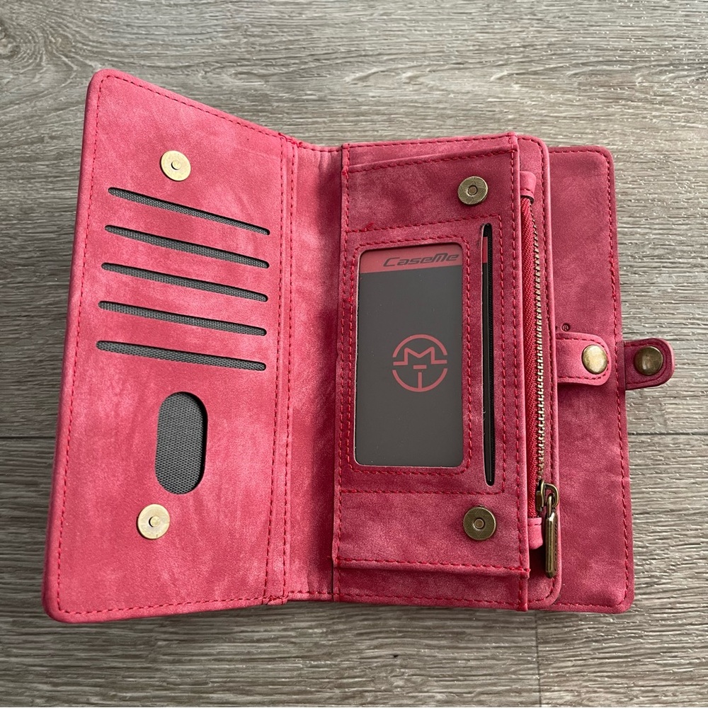 Caseme Pink Wallet Card Slots Money Holder Zipper New